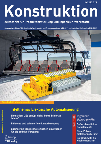 Cover der Ausgabe: Konstruktion Jahrgang 69 (2017), Heft 11-12