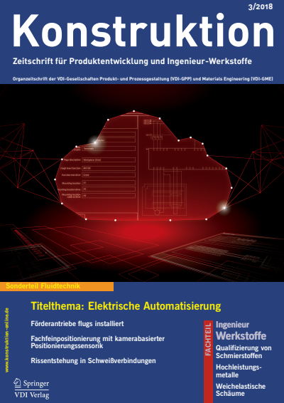 Cover der Ausgabe: Konstruktion Jahrgang 70 (2018), Heft 03