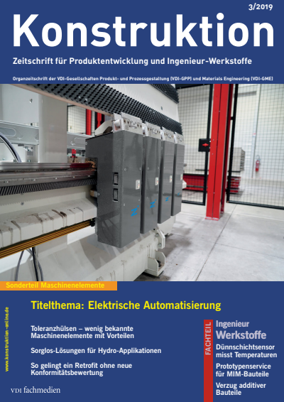 Cover der Ausgabe: Konstruktion Jahrgang 71 (2019), Heft 03