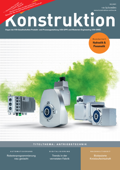 Cover der Ausgabe: Konstruktion Jahrgang 73 (2021), Heft 03