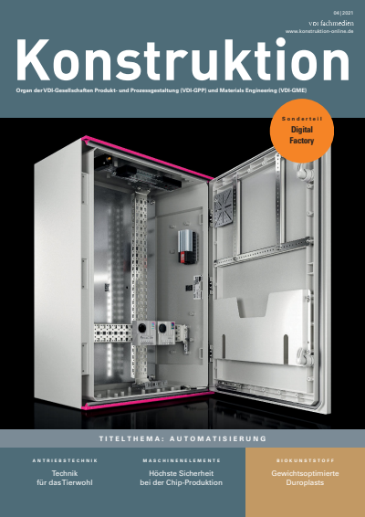 Cover der Ausgabe: Konstruktion Jahrgang 73 (2021), Heft 04