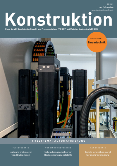 Cover der Ausgabe: Konstruktion Jahrgang 73 (2021), Heft 06