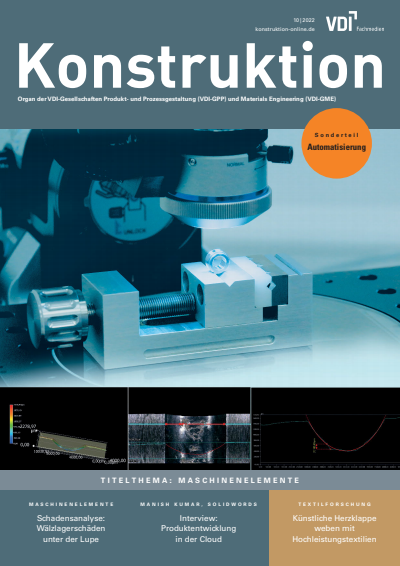 Cover der Ausgabe: Konstruktion Jahrgang 74 (2022), Heft 10