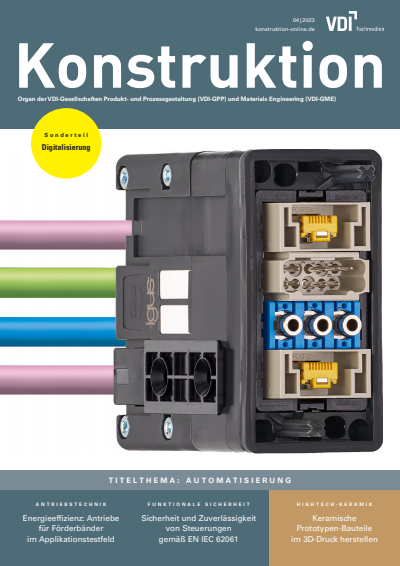 Cover der Ausgabe: Konstruktion Jahrgang 75 (2023), Heft 04