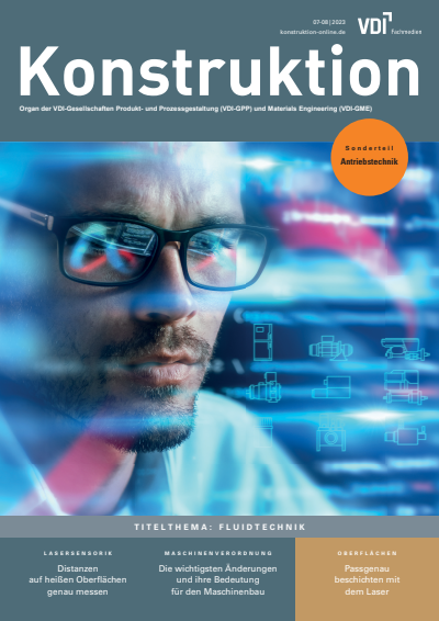 Cover der Ausgabe: Konstruktion Jahrgang 75 (2023), Heft 07-08
