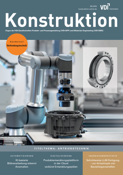 Cover der Ausgabe: Konstruktion Jahrgang 75 (2023), Heft 09