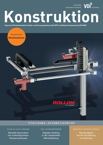 Cover der Ausgabe: Konstruktion Jahrgang 76 (2024), Heft 01-02