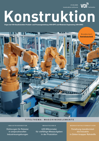 Cover der Ausgabe: Konstruktion Jahrgang 77 (2025), Heft 01-02