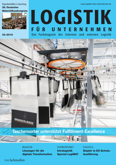 Cover der Ausgabe: Logistik für Unternehmen Jahrgang 33 (2019), Heft 03
