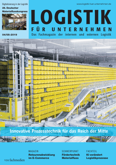 Cover der Ausgabe: Logistik für Unternehmen Jahrgang 33 (2019), Heft 04-05