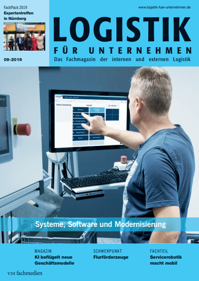 Cover der Ausgabe: Logistik für Unternehmen Jahrgang 33 (2019), Heft 09