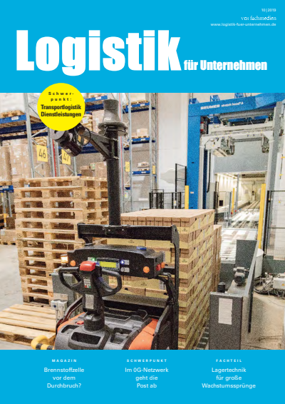 Cover der Ausgabe: Logistik für Unternehmen Jahrgang 33 (2019), Heft 10