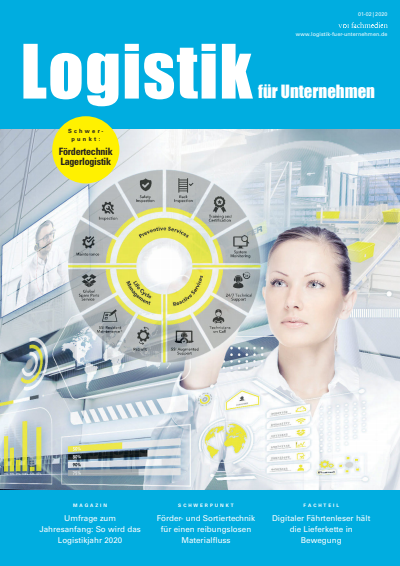 Cover der Ausgabe: Logistik für Unternehmen Jahrgang 34 (2020), Heft 01-02