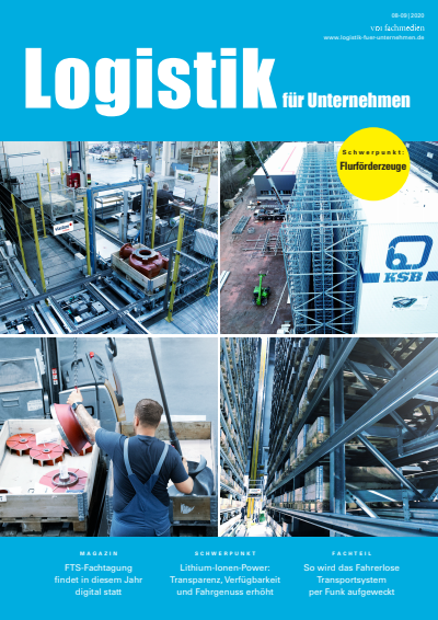 Cover der Ausgabe: Logistik für Unternehmen Jahrgang 34 (2020), Heft 08-09
