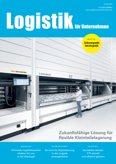 Cover der Ausgabe: Logistik für Unternehmen Jahrgang 35 (2021), Heft 01-02