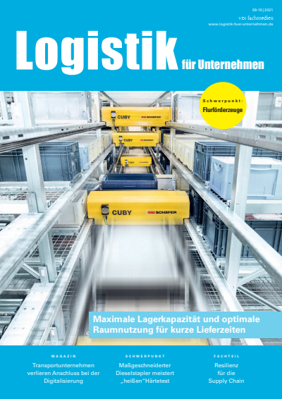 Cover der Ausgabe: Logistik für Unternehmen Jahrgang 35 (2021), Heft 09-10