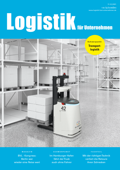 Cover der Ausgabe: Logistik für Unternehmen Jahrgang 35 (2021), Heft 11-12