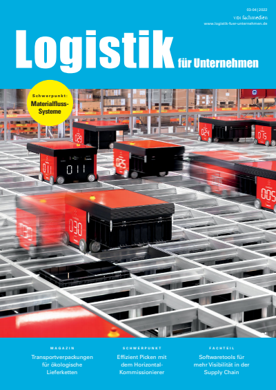 Cover der Ausgabe: Logistik für Unternehmen Jahrgang 36 (2022), Heft 03-04