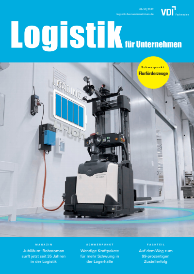 Cover der Ausgabe: Logistik für Unternehmen Jahrgang 36 (2022), Heft 09-10