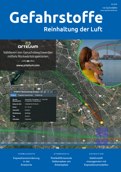 Cover der Ausgabe: Gefahrstoffe Jahrgang 79 (2019), Heft 10