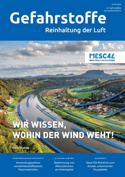Cover der Ausgabe: Gefahrstoffe Jahrgang 80 (2020), Heft 07-08