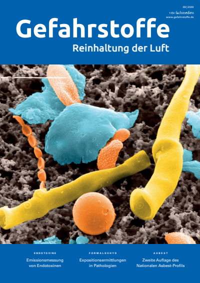 Cover der Ausgabe: Gefahrstoffe Jahrgang 80 (2020), Heft 09