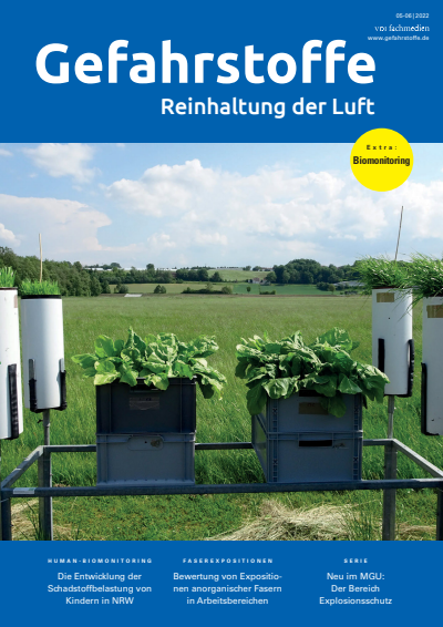 Cover der Ausgabe: Gefahrstoffe Jahrgang 82 (2022), Heft 05-06