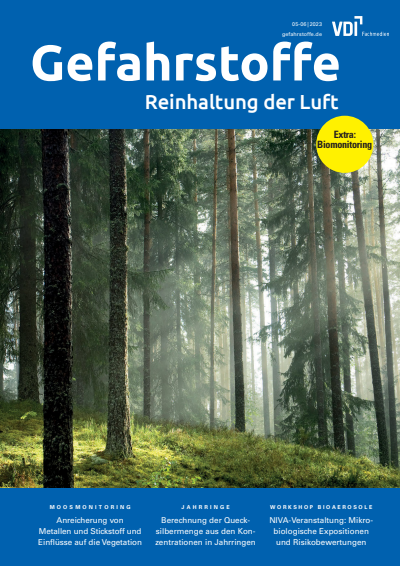 Cover der Ausgabe: Gefahrstoffe Jahrgang 83 (2023), Heft 05-06