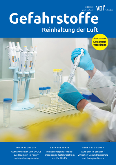 Cover der Ausgabe: Gefahrstoffe Jahrgang 85 (2025), Heft 03-04