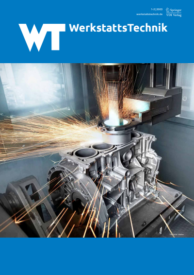 Cover der Ausgabe: wt Werkstattstechnik online Jahrgang 93 (2003), Heft 1-2