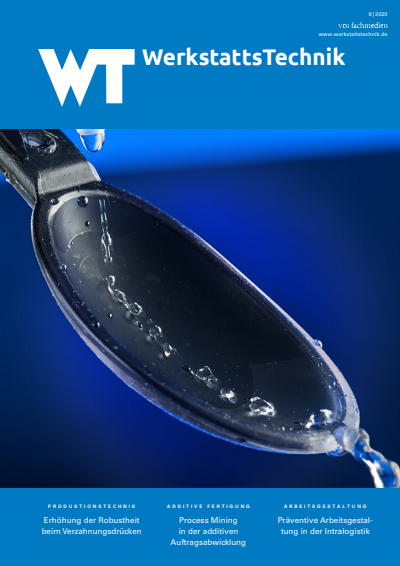 Cover of Volume: wt Werkstattstechnik online Volume 110 (2020), Edition 06