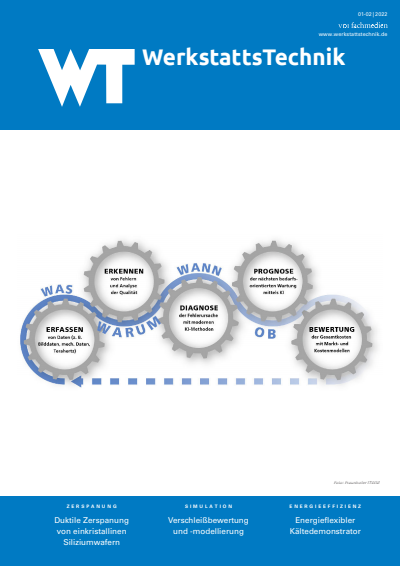 Cover of Volume: wt Werkstattstechnik online Volume 112 (2022), Edition 01-02