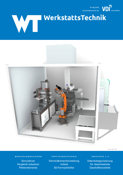 Cover der Ausgabe: wt Werkstattstechnik online Jahrgang 112 (2022), Heft 07-08