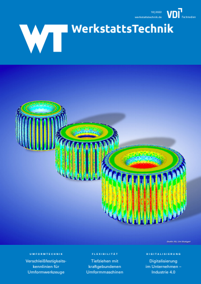 Cover der Ausgabe: wt Werkstattstechnik online Jahrgang 112 (2022), Heft 10