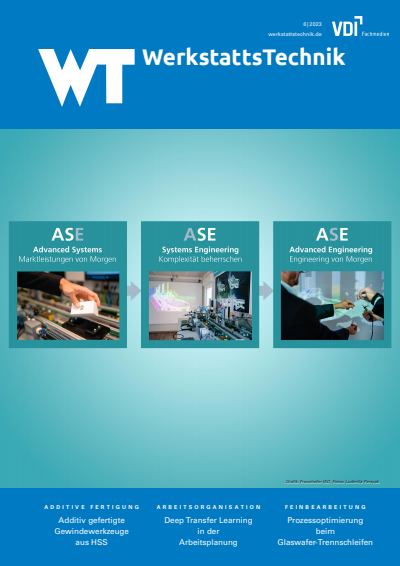 Cover der Ausgabe: wt Werkstattstechnik online Jahrgang 113 (2023), Heft 06