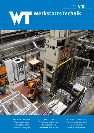 Cover der Ausgabe: wt Werkstattstechnik online Jahrgang 113 (2023), Heft 10