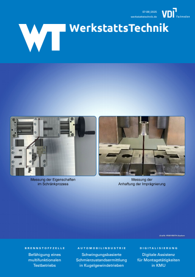 Cover der Ausgabe: wt Werkstattstechnik online Jahrgang 115 (2025), Heft 07-08