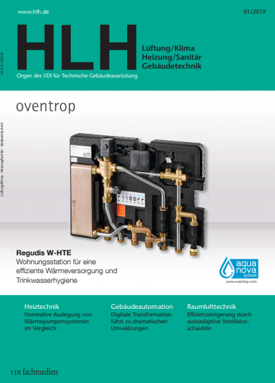 Cover der Ausgabe: HLH Jahrgang 70 (2019), Heft 01