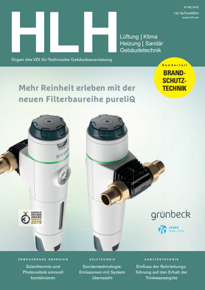 Cover der Ausgabe: HLH Jahrgang 70 (2019), Heft 07-08