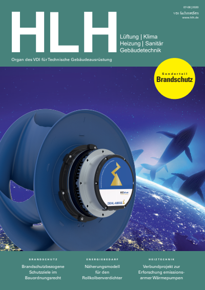 Cover der Ausgabe: HLH Jahrgang 71 (2020), Heft 07-08