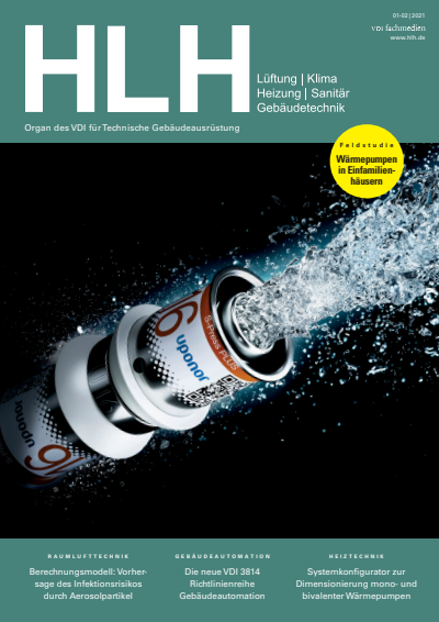 Cover der Ausgabe: HLH Jahrgang 72 (2021), Heft 01-02