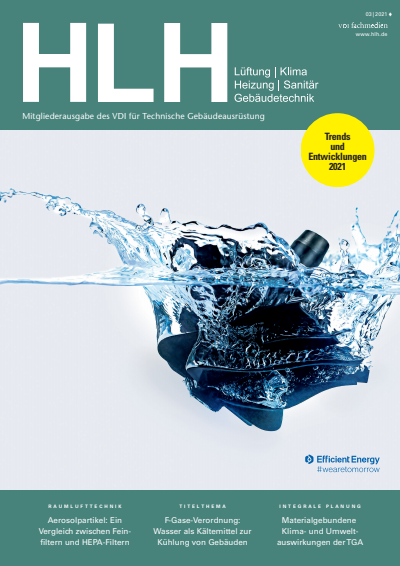 Cover der Ausgabe: HLH Jahrgang 72 (2021), Heft 03