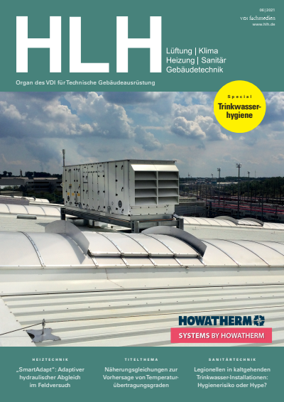 Cover der Ausgabe: HLH Jahrgang 72 (2021), Heft 06