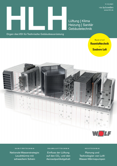Cover der Ausgabe: HLH Jahrgang 72 (2021), Heft 11-12