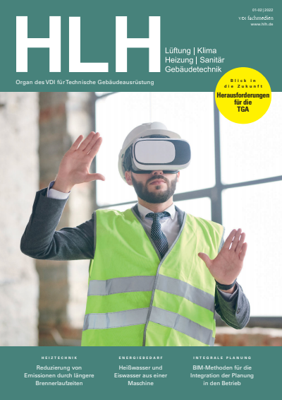 Cover der Ausgabe: HLH Jahrgang 73 (2022), Heft 01-02