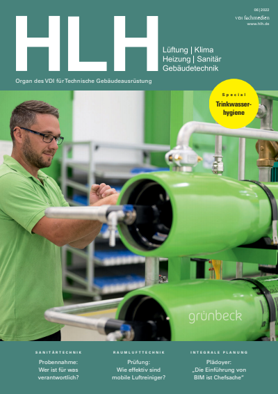 Cover der Ausgabe: HLH Jahrgang 73 (2022), Heft 06