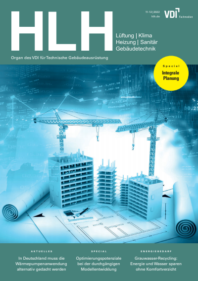 Cover der Ausgabe: HLH Jahrgang 73 (2022), Heft 11-12