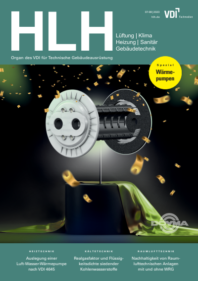 Cover der Ausgabe: HLH Jahrgang 74 (2023), Heft 07-08