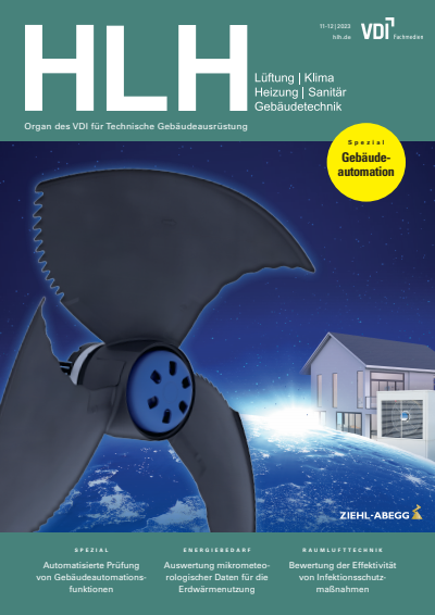 Cover der Ausgabe: HLH Jahrgang 74 (2023), Heft 11-12