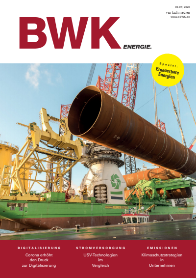 Cover der Ausgabe: BWK ENERGIE. Jahrgang 72 (2020), Heft 06-07